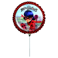 Balónik na tyčke plnený vzduchom Miraculous 23 cm
