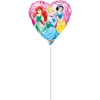 Balónik na tyčke plnený vzduchom Princess 23 cm