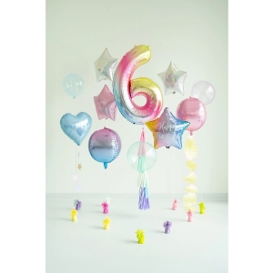 Balnek fliov slo 6 pastelov duhov 86 cm