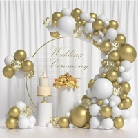 Balnkov girlanda Elegant Gold and White