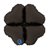 Balóniková základňa srdce saténová čierna 41 cm