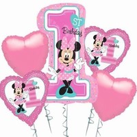 Balónkový buket Minnie 1. narozeniny