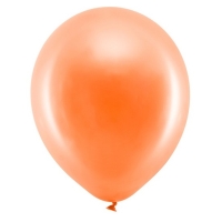 Balonky Rainbow 30cm metalizovan, oranov (1 bal. / 10 ks)