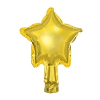 Balóniky fóliové hviezdy zlaté 25 cm 25 ks