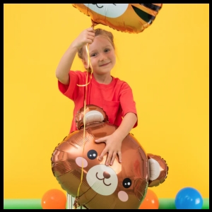 Bal�nek f�liov� hlava Medv�dka 57x60 cm