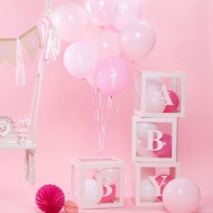 Balónky latexové 1. narozeniny mix růžové 30 cm 6 ks