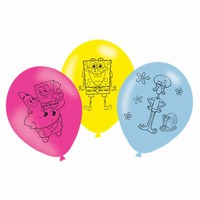 Balóniky latexové SpongeBob 27,5 cm (6 ks)