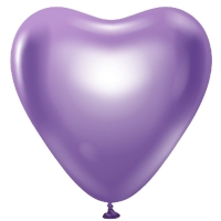 Balóniky latexové platinové svetlo fialové srdce 30 cm, 6 ks
