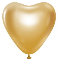 Balniky latexov platinov zlat srdce 30 cm, 6 ks