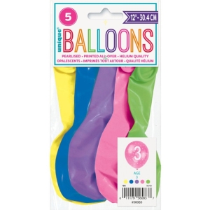 Balnky latexov . 3 s hvzdikami 30 cm 5 ks