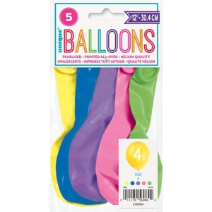 Balnky latexov . 4 s hvzdikami 30 cm 5 ks