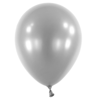 Balniky latexov dekoratrske metalick strieborn 35 cm, 50 ks