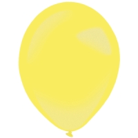 Balóniky latexové dekoratérske metalické žlté 27,5 cm (50 ks)