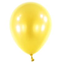 Balóniky latexové dekoratérske metalické žlté 35 cm, 50 ks