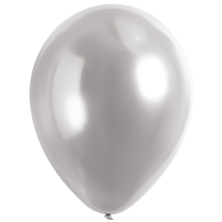 Balniky latexov dekoratrske satnov platinov 27,5 cm (50 ks)