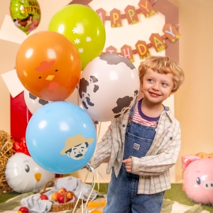 Bal�nky latexov� Farm��sk� motivy 30 cm 6 ks