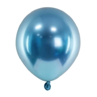 Balóniky latexové lesklé Glossy modré 12 cm 50 ks