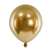 Balóniky latexové lesklé Glossy zlaté 12 cm 50 ks