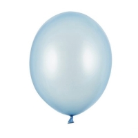 Balóniky latexové metalické Baby blue 23 cm 100 ks