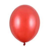 Balóniky latexové metalické červené 23 cm 100 ks