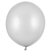 Balnky latexov metalick stbrn 43 cm 25 ks