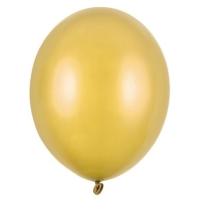 Balóniky latexové metalické zlaté 23 cm 100 ks