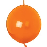 Balóniky latexové spojovacie dekoratérske Crystal oranžové 15 cm, 100 ks