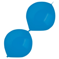 Balóniky latexové spojovacie dekoratérske metalické modré 30 cm, 50 ks