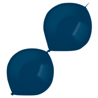 Balóniky latexové spojovacie dekoratérske metalické námornícky modré 30 cm, 50 ks