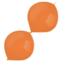 Balóniky latexové spojovacie dekoratérske metalické oranžové 30 cm, 50 ks