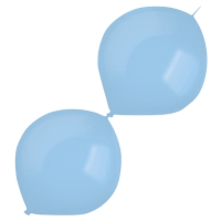 Balóniky latexové spojovacie dekoratérske pastelové svetlo modré 30 cm, 50 ks