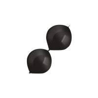 Balóniky latexové spojovacie dekoratérske perleťové čierne 15 cm, 100 ks
