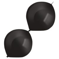 Balóniky latexové spojovacie dekoratérske perleťové čierne 30 cm 50 ks