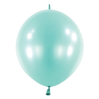 Balóniky latexové spojovacie dekoratérske perleťové svetlo modré 15 cm, 100 ks