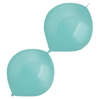 Balóniky latexové spojovacie dekoratérske perleťové svetlo modré 30 cm, 50 ks