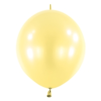 Balónky latexové spojovací dekoratérské perleťové žluté 15 cm 100 ks