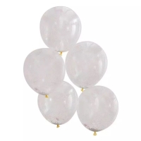 Balniky latexov transparentn s penovmi gulikami Pastel 30, cm 5 ks