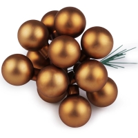 Ba�ka ozdobn� na dr�tku tmav� zlat� matn� 12 ks