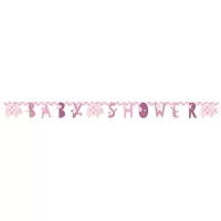 Banner Baby Shower Slon ružový 160 cm