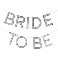 Banner Bride To Be strieborný 1,5 m