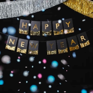 Banner ern Happy New Year 135 x 16,5 cm