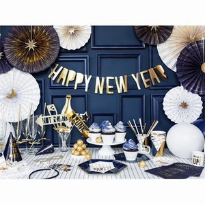 BANNER Happy New Year zlat 10x90cm