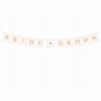 Banner papierov Bride Groom, sv. ruov 15x155 cm