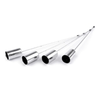 Bodce na svieky priemer 2,2 cm strieborn 4 ks