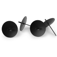 Bodce na svieky priemer 5,4 cm ierne mat 4 ks