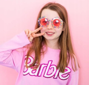 Brýle květinové s růžovými sklíčky