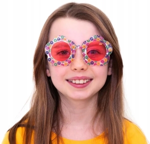 Brýle květinové s růžovými sklíčky