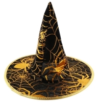 Čarodejnícky klobúk so zlatou pavučinou
