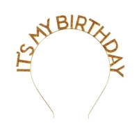 elenka kovov s glitrami zlat Its My Birthday