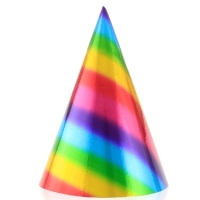Čiapočky papierové Rainbow 6 ks